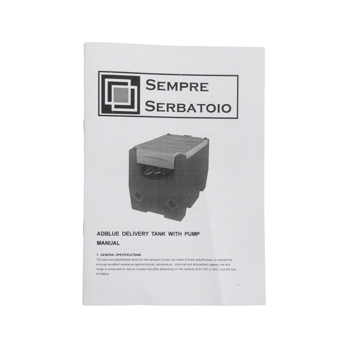 Sempre Serbatoio - Adblue Tank - 220 Liter